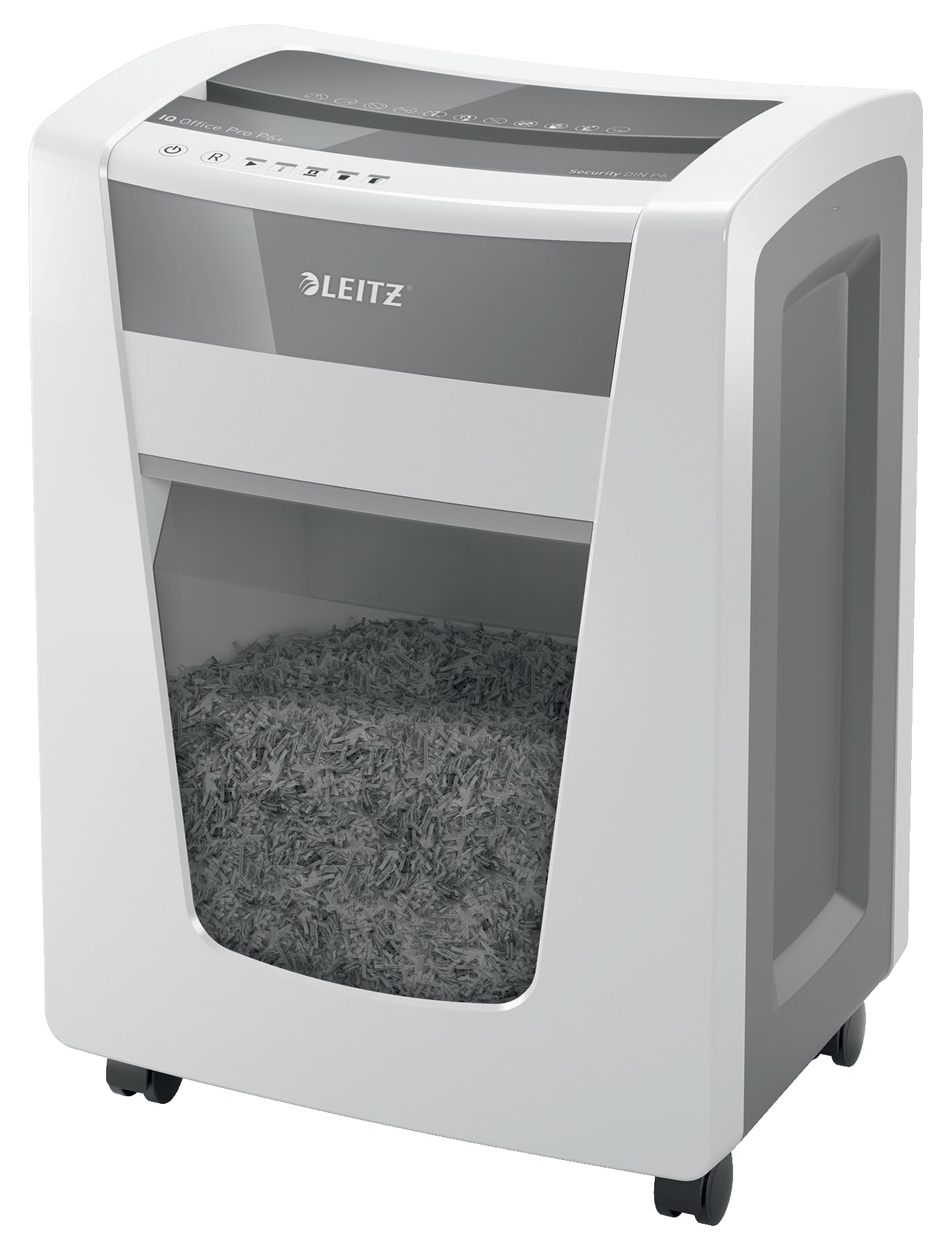 Leitz IQ Office Pro Aktenvernichter P6+ mit 30L Behälter