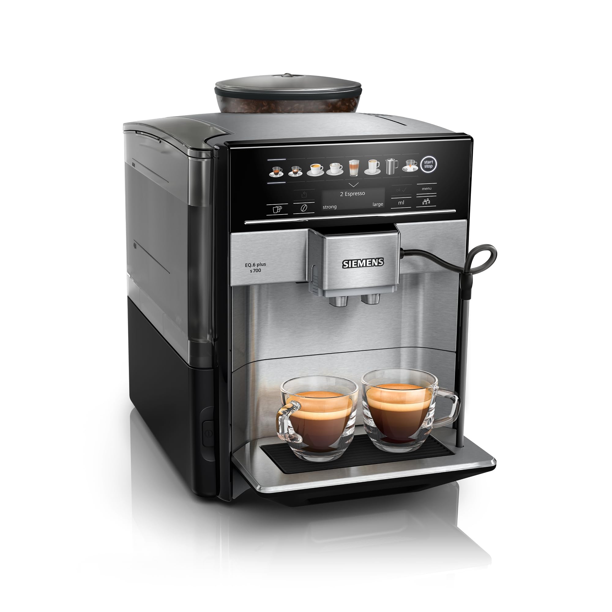 Siemens EQ6 plus s700 Kaffeevollautomat mit Touchdisplay und Milchsystem