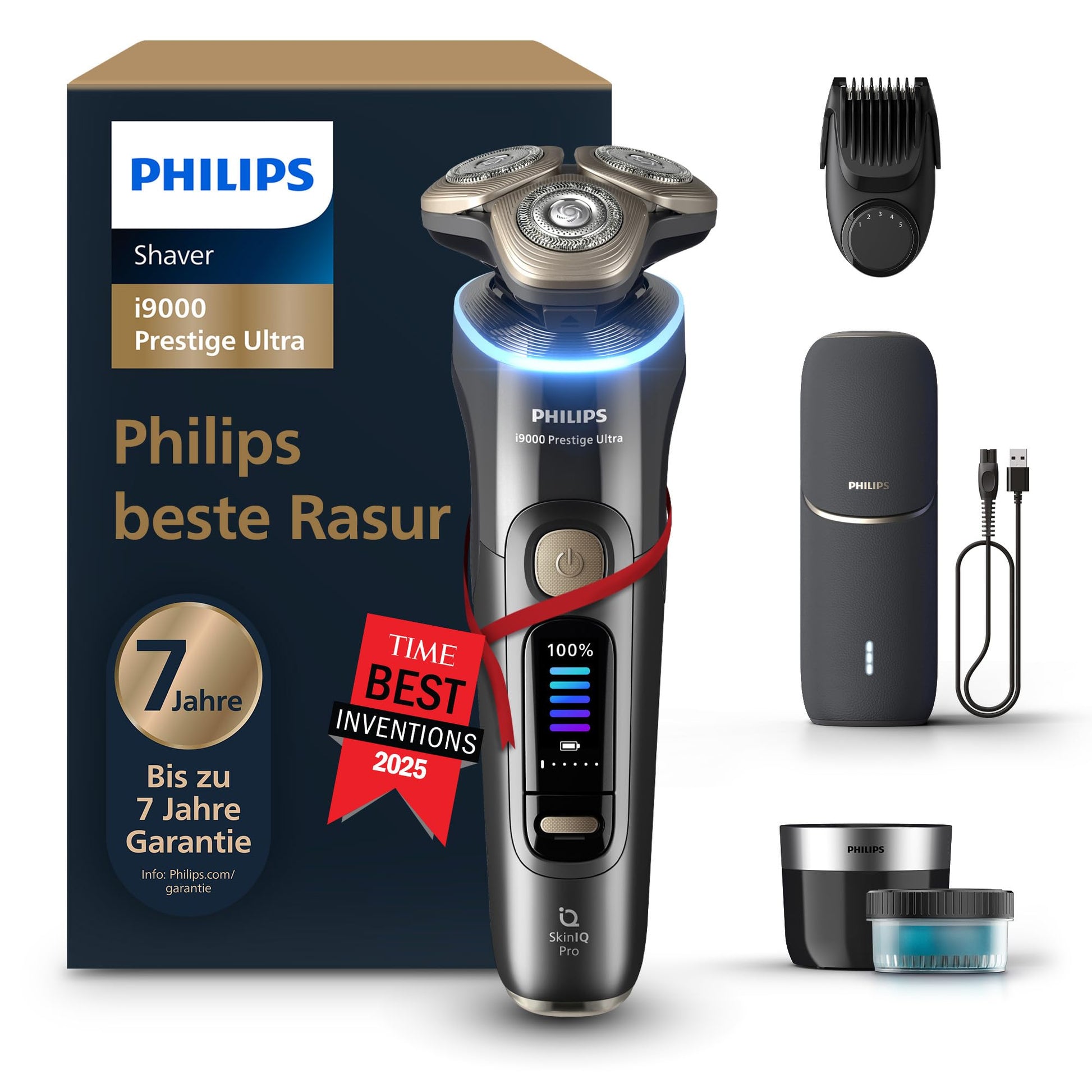 Philips i9000 Prestige Ultra Rasierer mit Zubehör