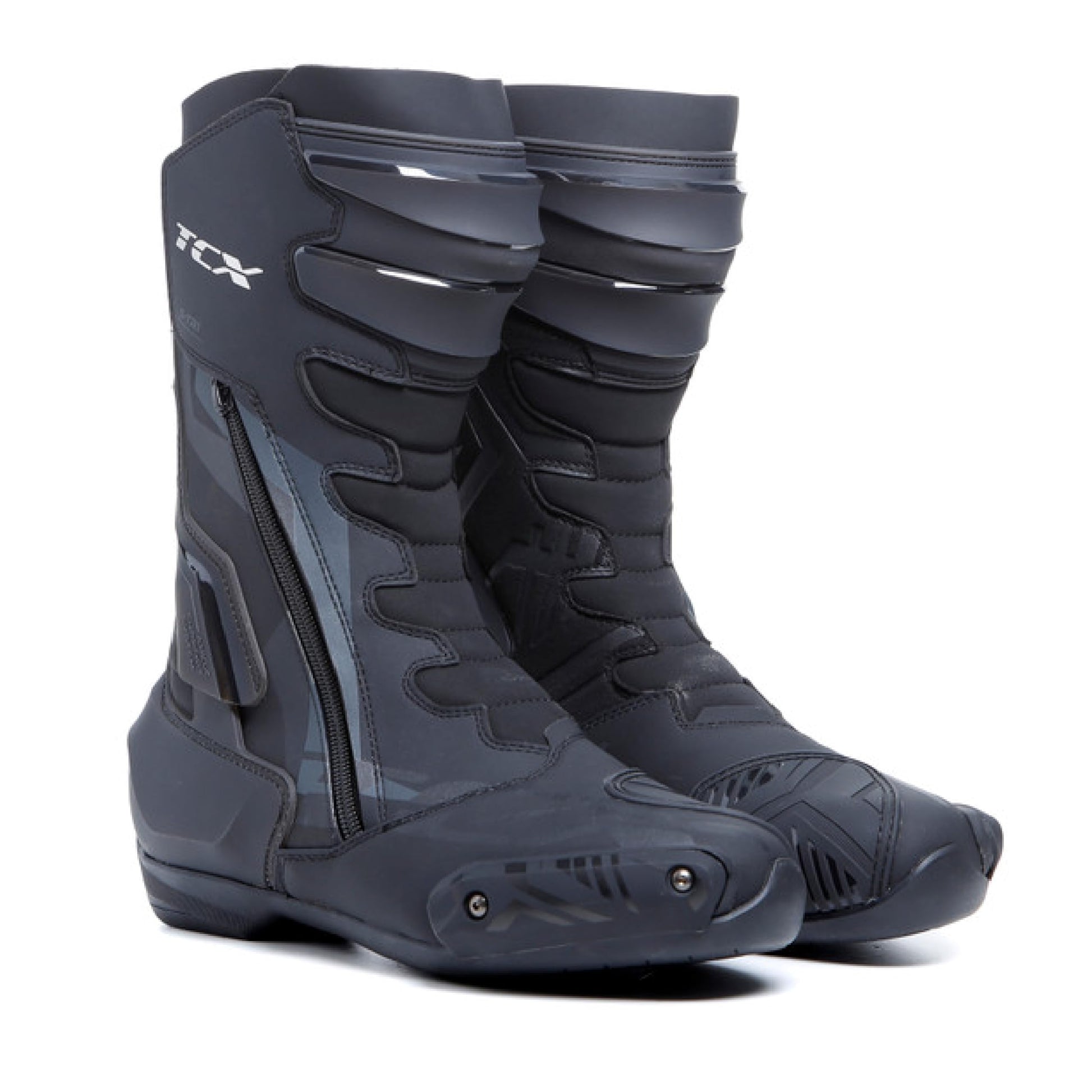 TCX S-TR1 Herren-Motorradstiefel in Schwarz aus Mikrofaser