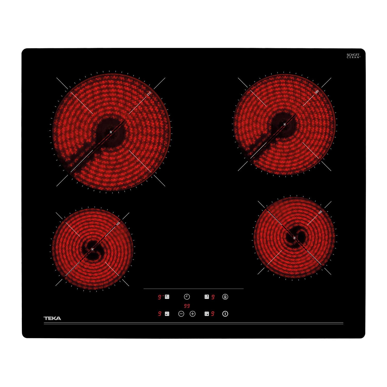 Teka TZ6415 Einbau-Kochfeld mit 4 Zonen und Touchsteuerung