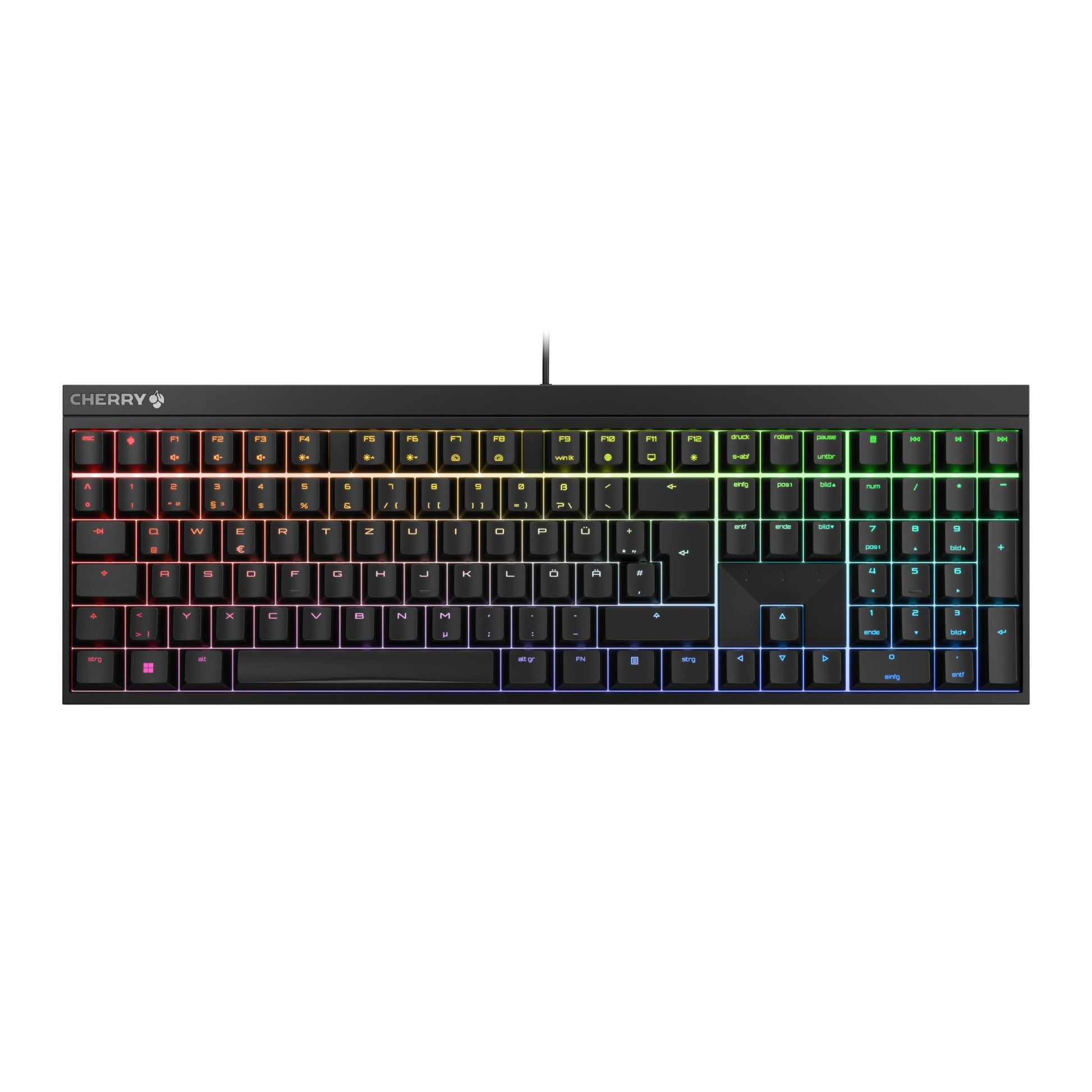 CHERRY MX 2.0S Mechanische Gaming-Tastatur mit RGB-Beleuchtung QWERTZ
