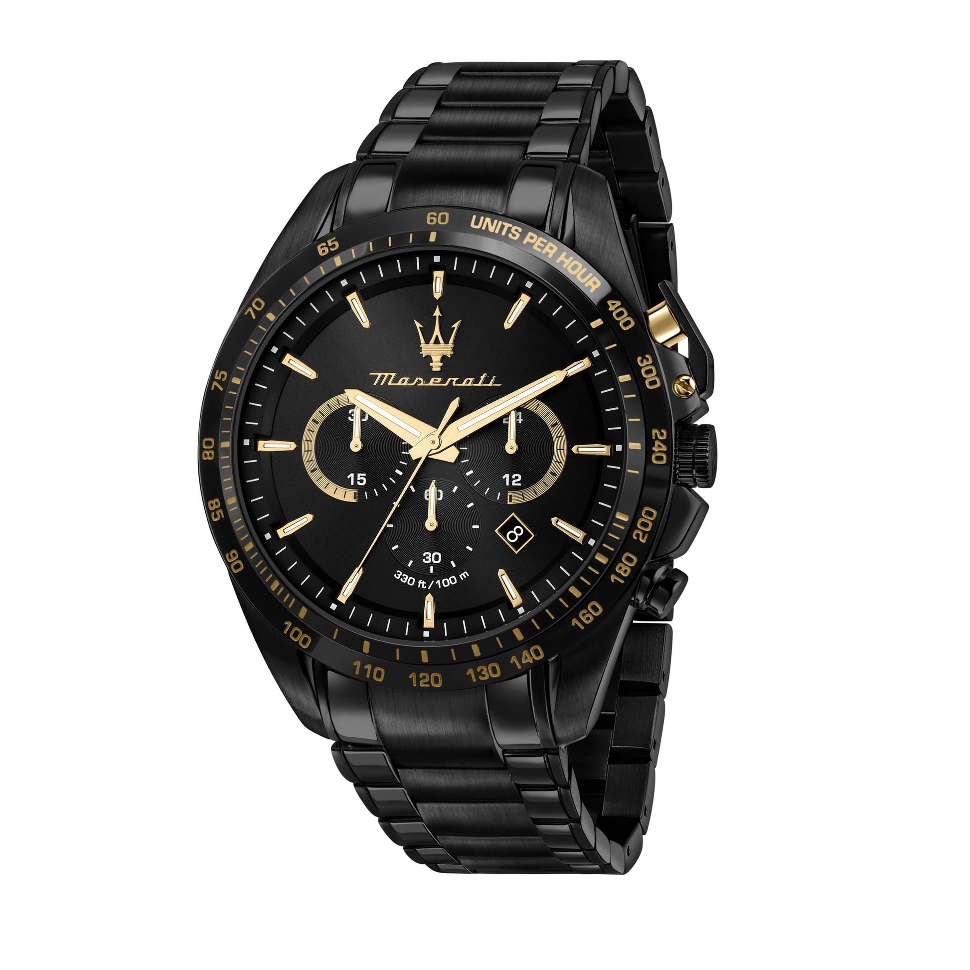 Maserati Traguardo R8873612051 Herrenuhr mit schwarzem Stahlarmband